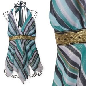 NWT Cache Halter Top Size 10 Handkerchief Chiffon